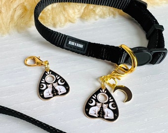 Deluxe Collar Charm | “OUIJA CATS” | Spooky Cute Cat and Dog Collar Charms | Pet Collar Accessories | Clip On Pet Collar Charm