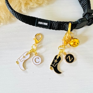 Custom Collar Charms | “WESTERN DREAM” | Cowboy & Cowgirl Boot Cat and Dog Collar Charms | Pet Collar Accessories | Clip On Pet Collar Charm