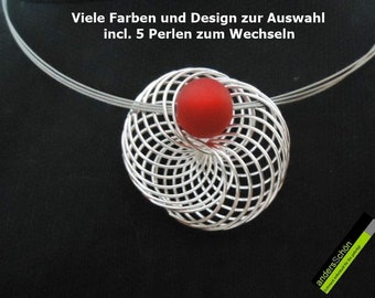 9146 Wechselcollier Spirale 5 in 1 mit Perl...