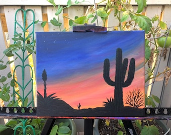 Wispy Sunset Saguaro