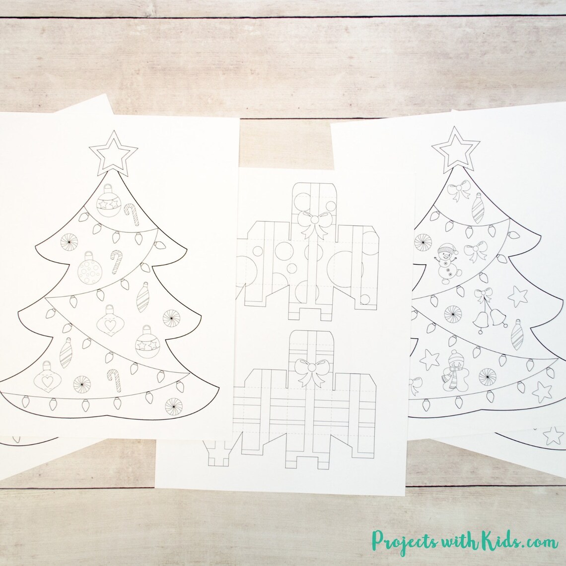 Christmas Tree Papercraft PRINTABLE, Kids Craft, 3D Printable Christmas ...