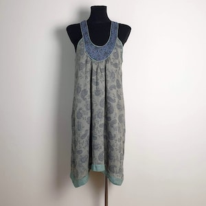 Women&#39;s Dress Green Paisley Pattern Wide Halter Strap Dress Summer Romantic Loose Dress Floral Pattern Dress Boho Hippie Dress