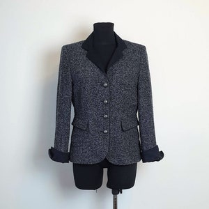 Trachten Vintage Wool Womens Blazer Landhaus Dirndl Jacket Grey Colour  Size S