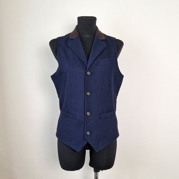 Navy Blue Vest - Etsy