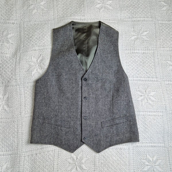 Grey Vest - Etsy