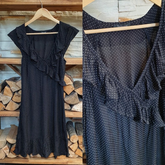 spotty black dress