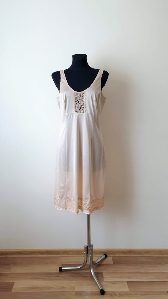 Vintage Lingerie Underwear Dress Cream Colour, Sl… - image 1