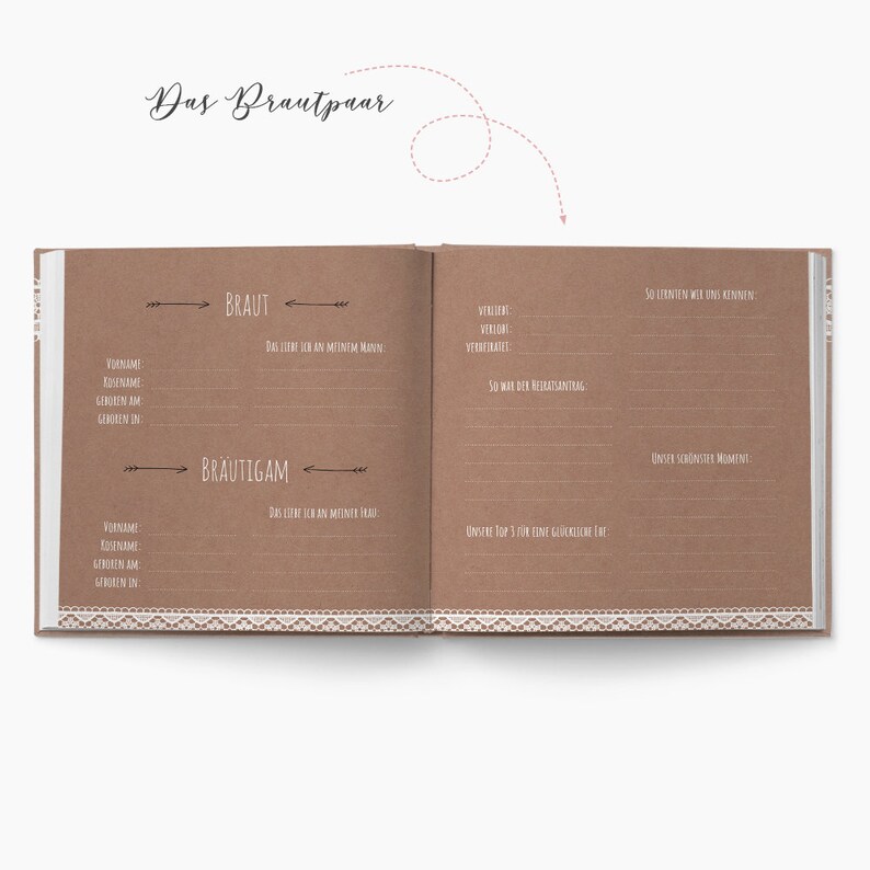 Guest Book Wedding Personalized Questions to fill in Etsy