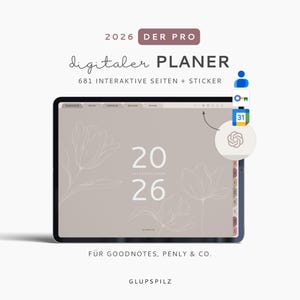 Digitaler Planer 2026 | Der Pro | deutsch | Google Kalender | für Goodnotes, Notability, Penly, iPad, Tablet