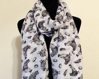 chicken print scarf