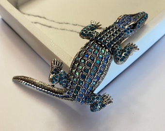 BIG Statement Silver-tone Oversize Dark and Light Blue