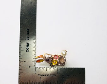 Super Adorable Bunny With Colorful Flowers Rhinestone and