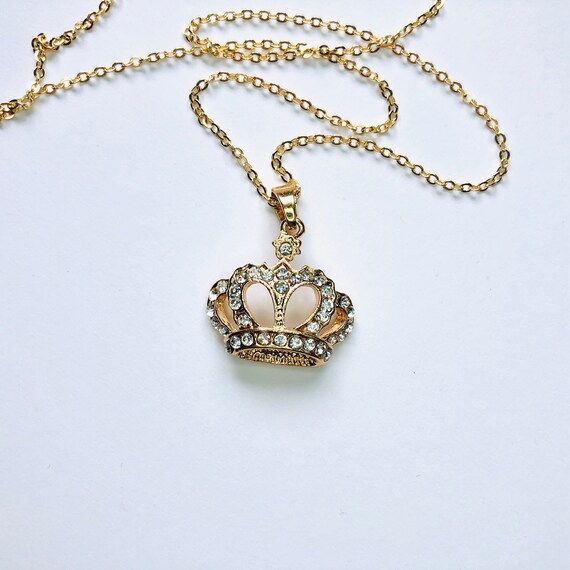 Rose Gold Metal Rhinestone Princess 