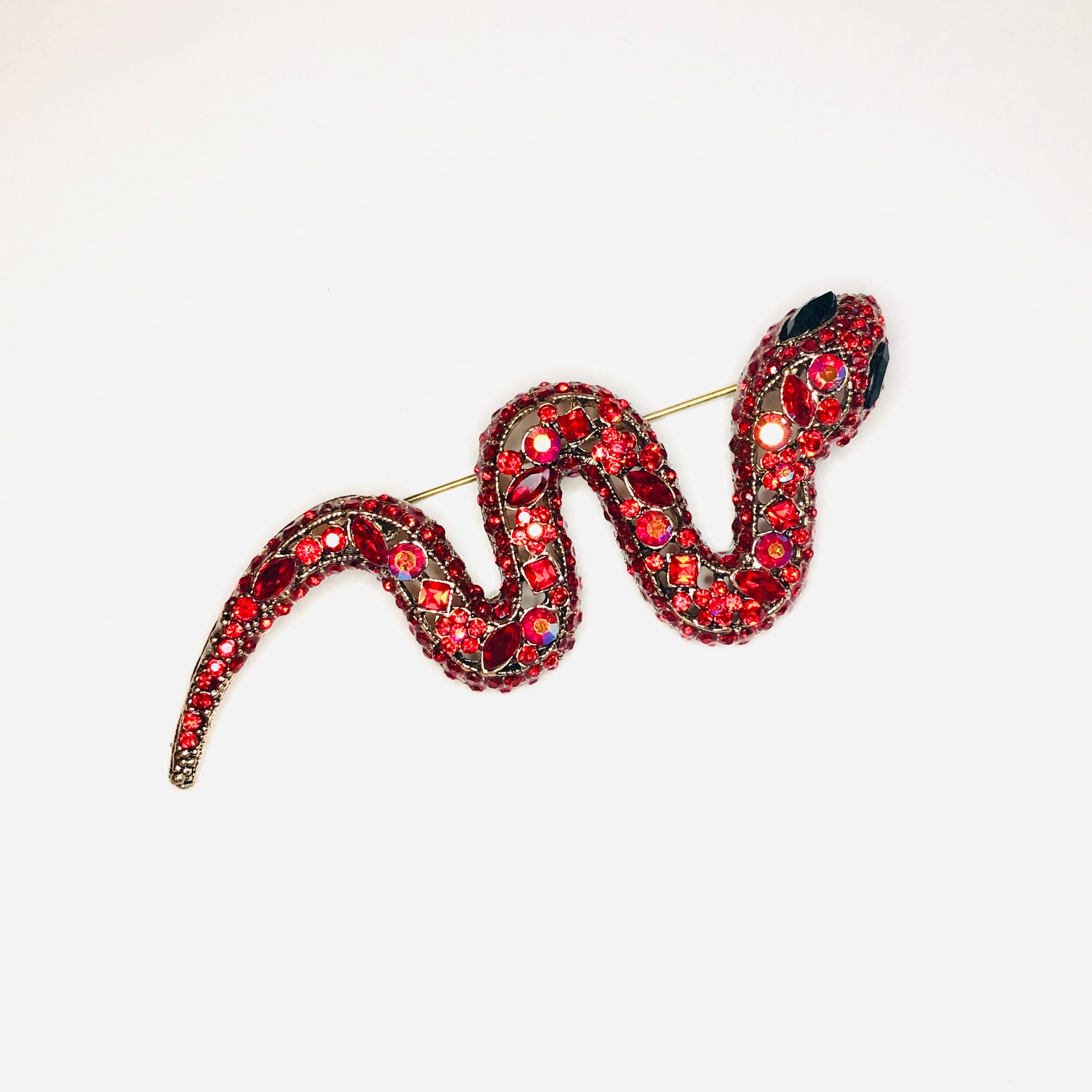 Vintage Arthur Pepper ART Coiled Snake Brooch Scarf Clip - Ruby Lane