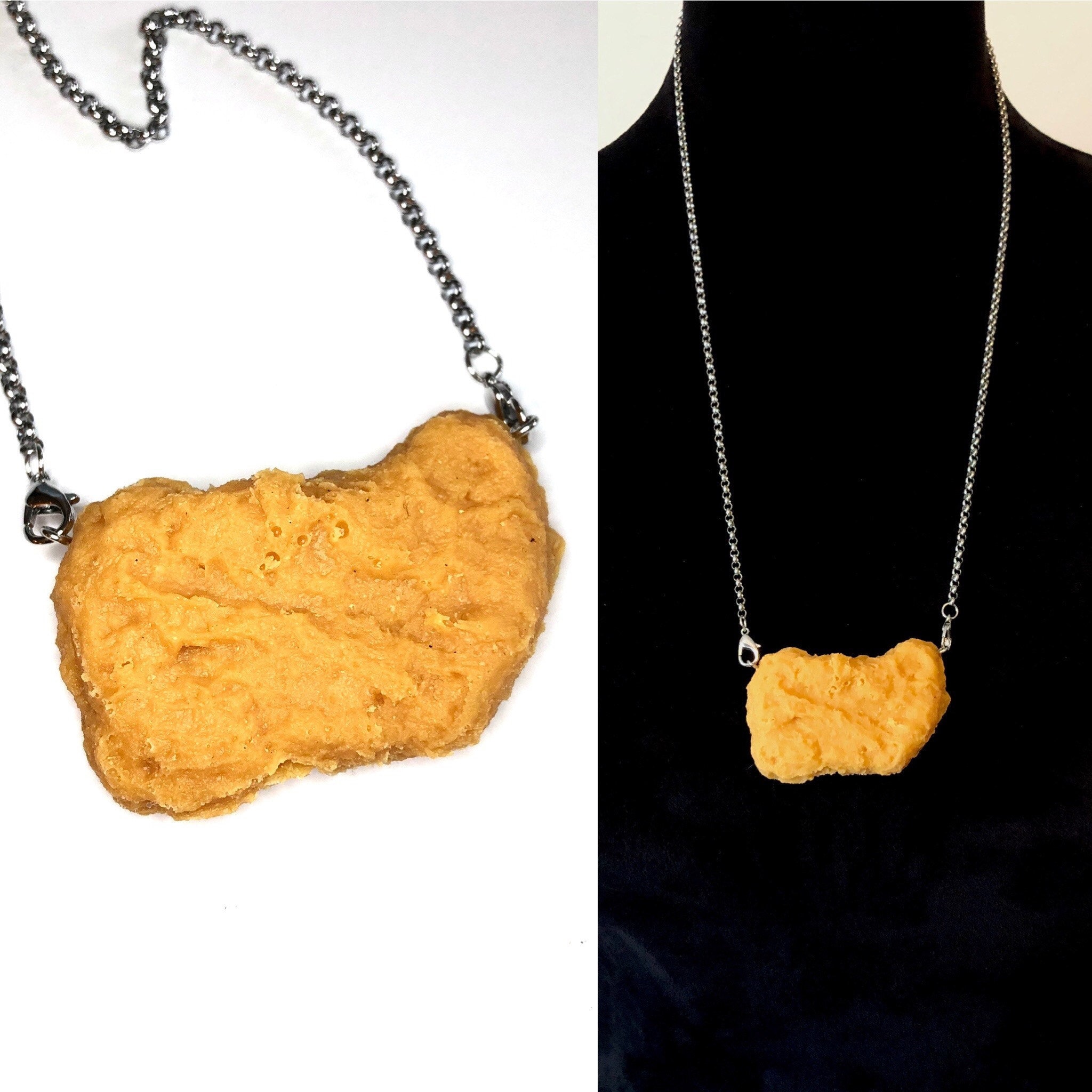 Thug Nug Necklace gold Speckled Sunglasses, Real Chicken Nugget - Etsy