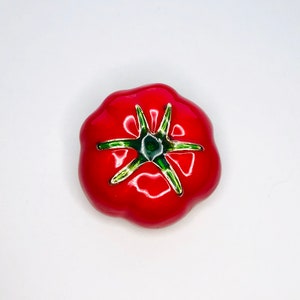 Red Tomato Enamel Vegetables Fruit Brooch Pin Plant Food Jewelry Keto Food Foodie Gift A562