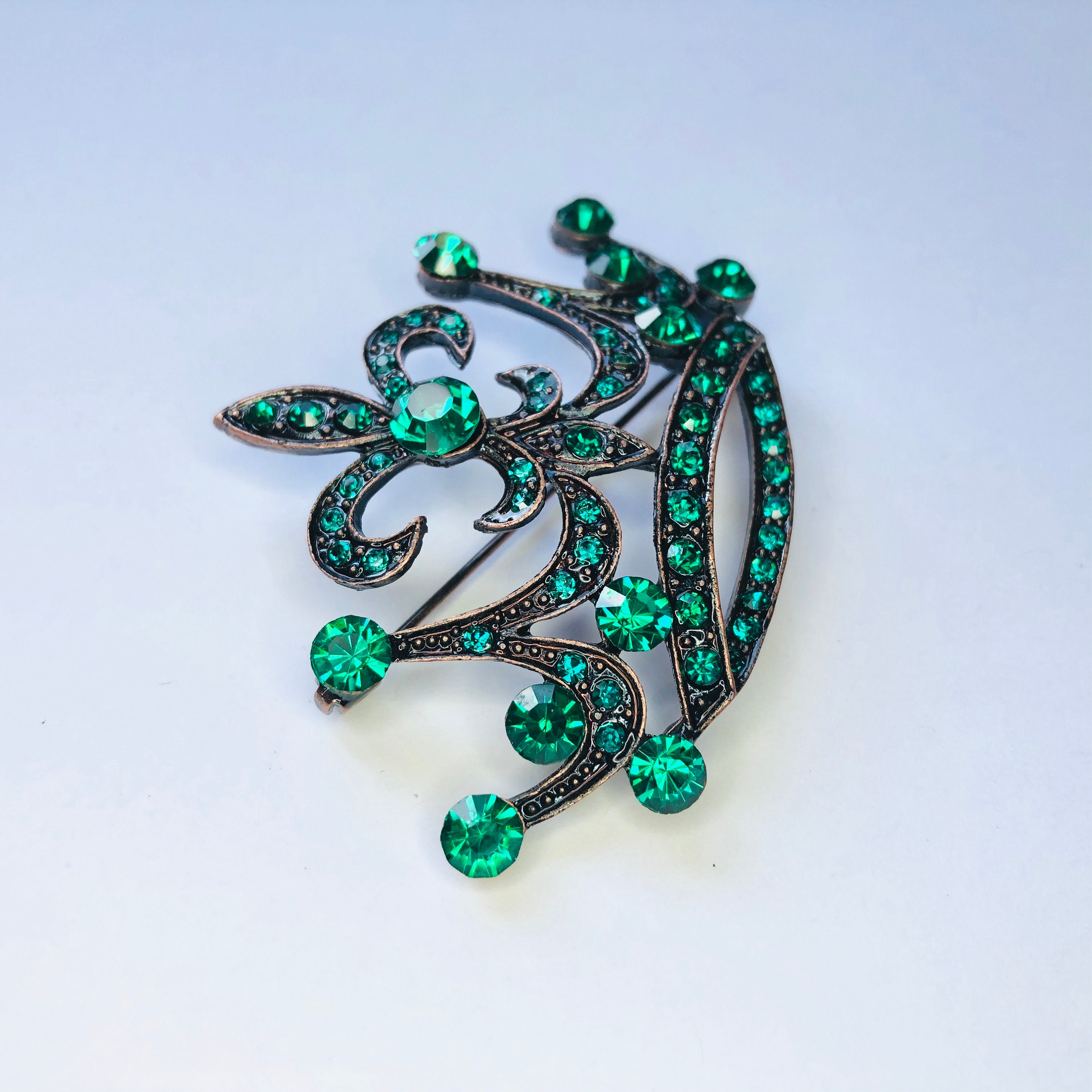 Unique Green Rhinestone Princess Queen Royal Vintage Royal Crown ...