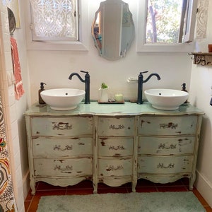 SOLD Vintage sink desk vanity