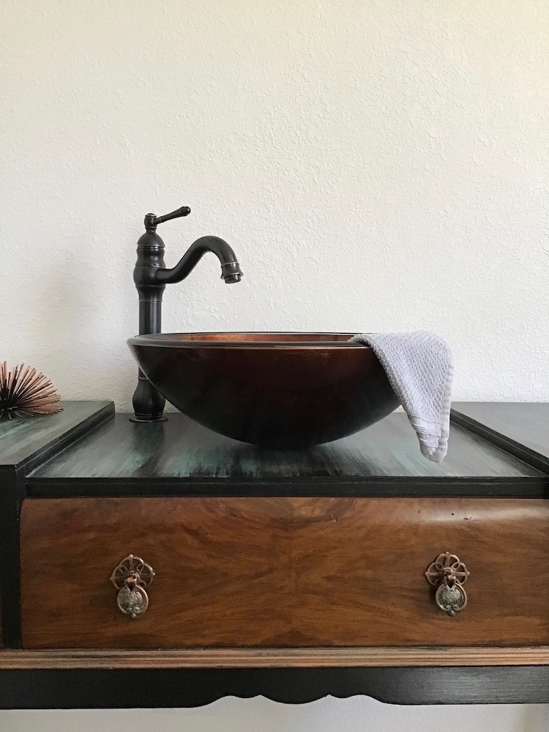 Powder Room Single Vessel Sink Vanity Etsy