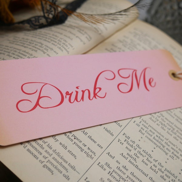 Lewis Carroll's Alice In Wonderland Bookmark - 'Drink Me' Swing Tag