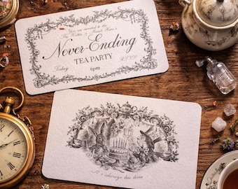Lewis Carroll's Alice In Wonderland Bookmark - Never-ending Tea Party Invitation