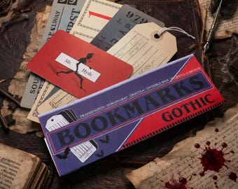 Gothic Bookmark Collection - Pack of Five, Frankenstein, Dr Jekyll, Dorian Gray, Dracula, Invisible Man