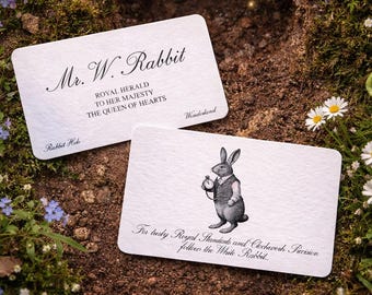 Lewis Carroll's Alice In Wonderland Bookmark - W Rabbit's Business Card