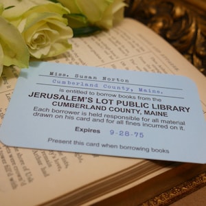 Stephen King's Salem's Lot-Jerusalum's Lot Bladwijzer openbare bibliotheekkaart