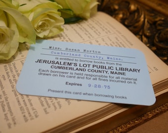 Stephen King's Salem's Lot- Jerusalum's Lot Public Library Card Bookmark