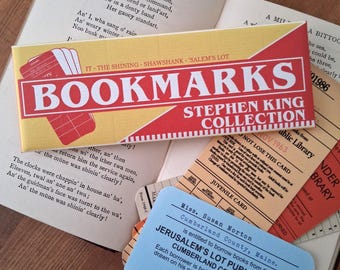 Stephen King Library Card Bookmark Collection - IT, Shining, Salem's Lot