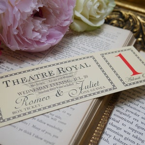 Oscar Wilde&#39;s Dorian Gray Bookmark - Theatre Ticket to see Sibyl Vane