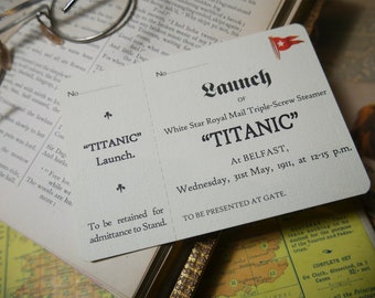 Titanic Ticket Bookmark