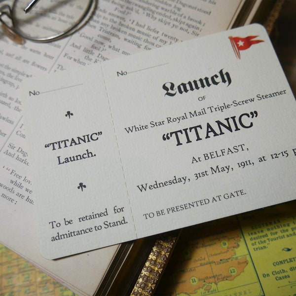 Titanic Ticket Bookmark