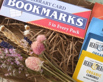 Letterbox Gift - Bookmark Gift, Dried Flower Bouquet, Herbal Tea Collection