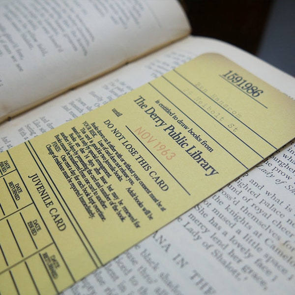 Stephen King's IT - Derry Library Card Bookmark