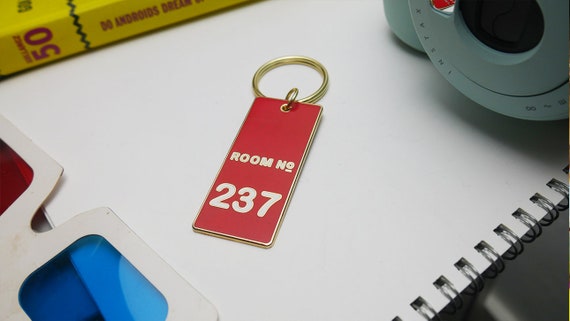 Stephen King S The Shining Room 237 Overlook Hotel Fob Hard Gold Enamel Keyring Keychain Horror Movie Stanley Kubrick Father S Day Gift