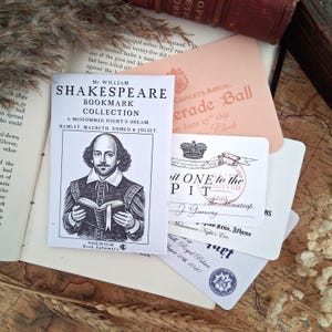 Collection de signets Shakespeare - Lot de quatre, Songe d'une nuit d'été, Hamlet, Macbeth, Roméo et Juliette