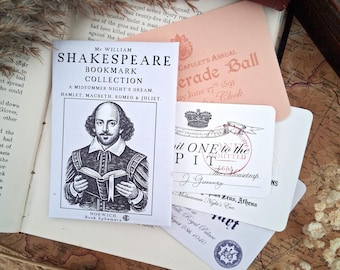 Shakespeare Bookmark Collection - Pack of Four, Midsummer Night's Dream, Hamlet, Macbeth, Romeo and Juliet