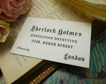 Bladwijzer voor visitekaartjes van Sherlock Holmes: consulting Detective Boekdruk: