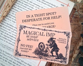 Brothers Grimm Bookmark - Rumpelstiltskin's Business Card Children's Bookmark