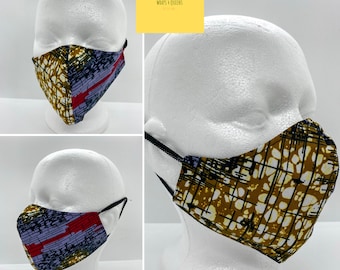 NEW! Face mask, African print face mask, Ankara Face mask, Cotton face mask