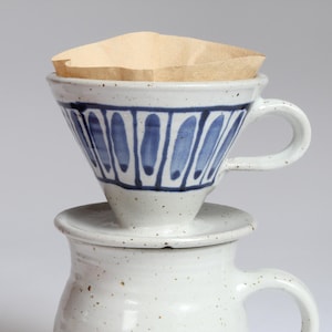 Kaffeefilter klein blau-weiß für Papierfilter 2