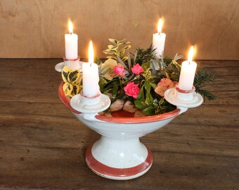 Miniatur Weihnachten #12# Adventsleuchter mit Engel Maßstab 1:12 4 Kerzen 