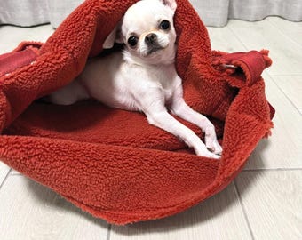 Kleine Hundetasche aus Kunstfell