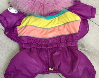 Chihuahua snowsuit size M, Small pet warm overall