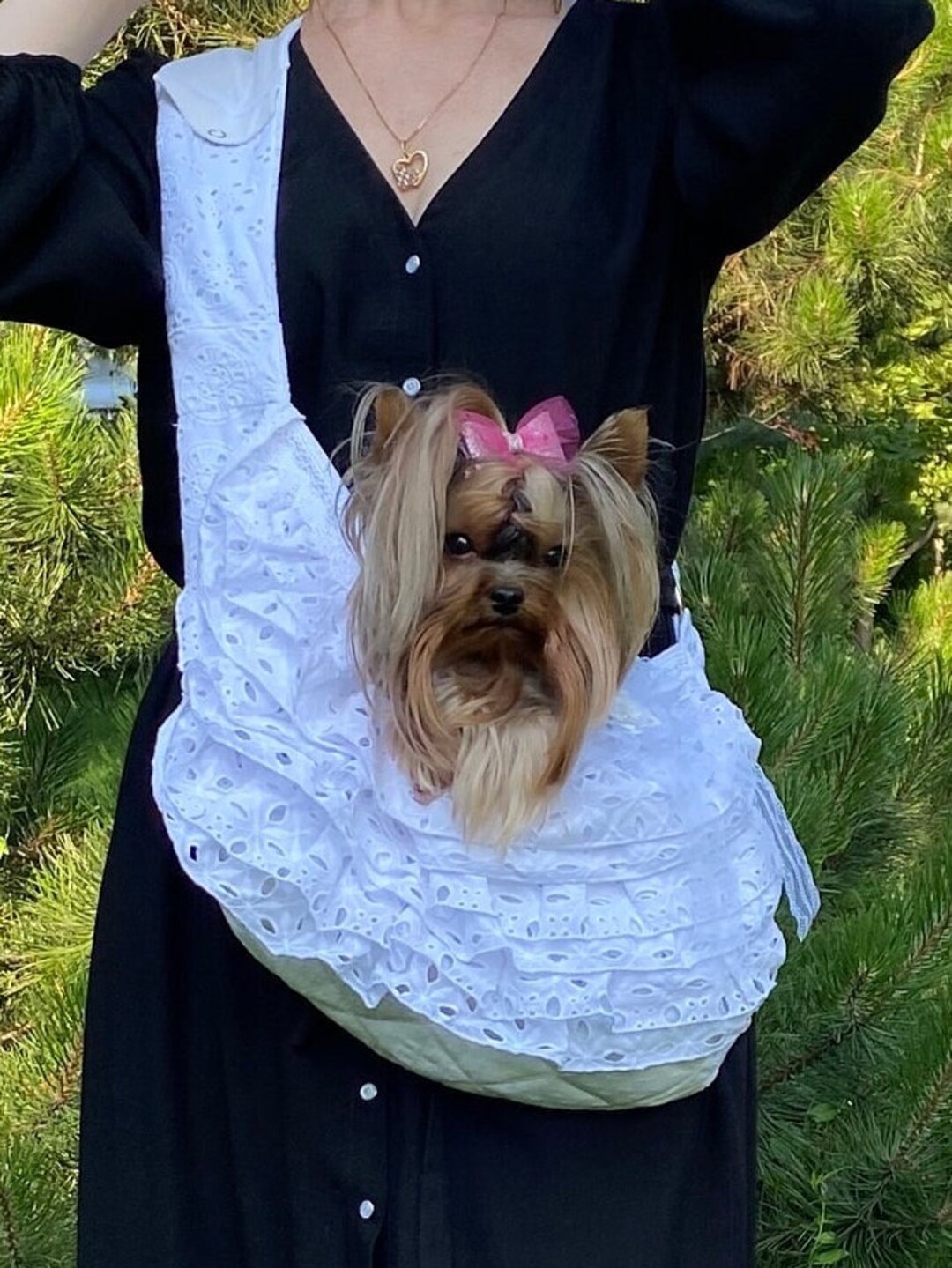 Ruffles White Small Dog Carrier Carrying Bag for Teacup Dogs Etsy