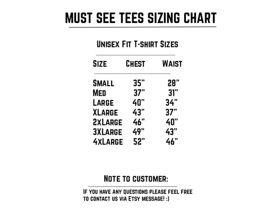 Palace Size Chart