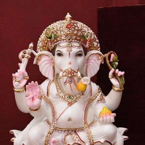 Ganesha Idol/ For Ganesh Chaturthi/ Living Room & Pooja Room/ Home Decor/ Pristine Indian Art Form