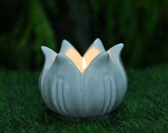 Candle holder | Lotus Shaped Candle Holder | HandCrafted | Art Object | Collectibles | Vintage | Birthday Gift | Home Decor