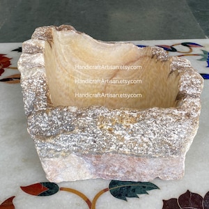 Handgemachte Onyx Marmor Schale | Dekorative Marmor Schale | Blumenschale | Geburtstagsgeschenk | Einweihungsparty Geschenk | Vintage